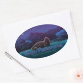 Pferdephänomena-Nachtaufkleber Ovaler Aufkleber (Umschlag)