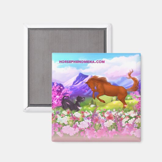 Pferdephänomene Frühmagnet Magnet (Vorderseite/Rückseite)