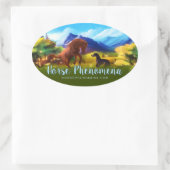 Pferdephänomene Sommeraufkleber Ovaler Aufkleber (Tasche)