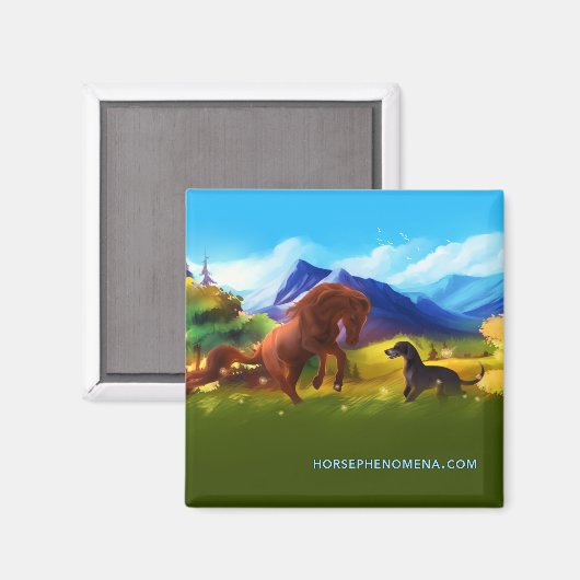Pferdephänomene Sommermagnet Magnet (Vorderseite/Rückseite)