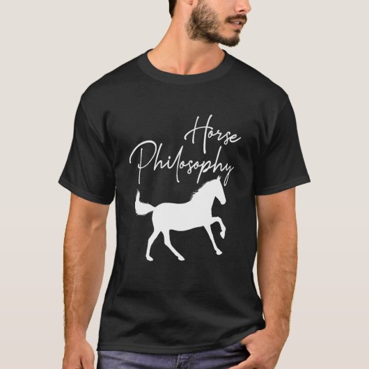 Pferdephilosophie Riding Animal Western White Styl T-Shirt (Vorderseite)