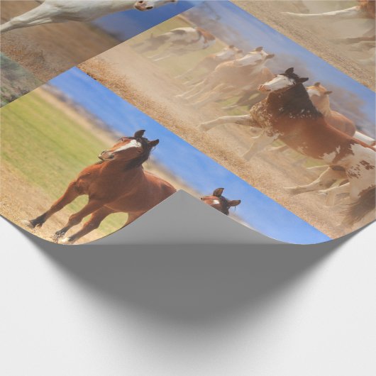 Pferdepollen Geschenkpapier (Ecke)