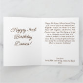 Pferdepony mit pastellfarbenen boho Blume Geburtst Karte (Innenseite)