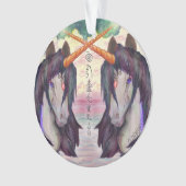 Pferdepony pegasus wingus reiki ornament (Vorderseite)