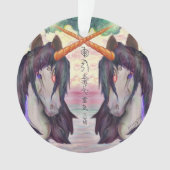 Pferdepony pegasus wingus reiki ornament (Vorderseite)