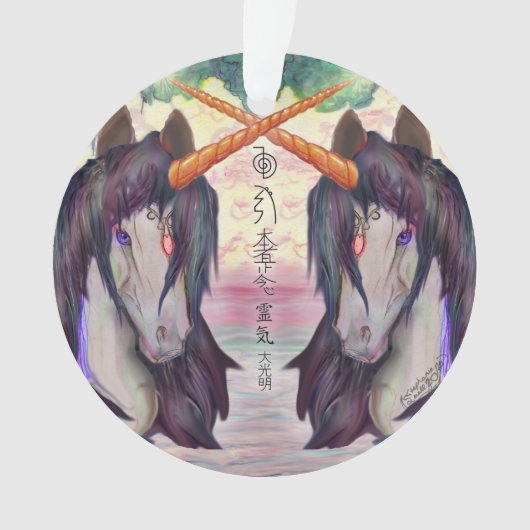 Pferdepony pegasus wingus reiki ornament (Vorderseite)