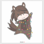 Pferdepony Weihnachten Schnee Winter Tiere Pferde Aufkleber (Blatt)