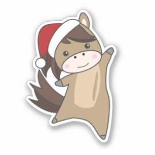 Pferdepony Weihnachten Schnee Winter Tiere Pferde Aufkleber