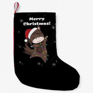 Pferdepony Weihnachtsschnee Wintertiere Pferde Kleiner Weihnachtsstrumpf