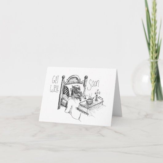 Pferdepony wird bald gut dankeskarte (Vorderseite)