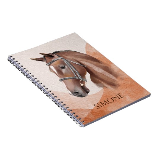 Pferdeportrait Cowgirl Reittier personalisierten N Notizblock (Rechte Seite)