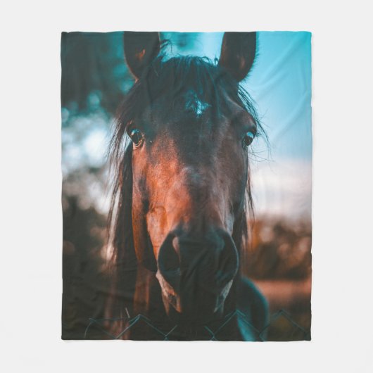 PFERDEPORTRAIT FLEECEDECKE (Vorderseite)