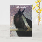 PFERDEPORTRAIT FOTO TIERSYMPATHISCHE KARTE (Gelbe Blume)