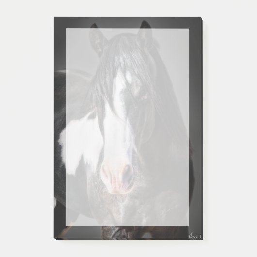 Pferdeportrait II Post-it Klebezettel (Vorderseite)