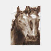 Pferdeportrait III Fleecedecke (Vorderseite)