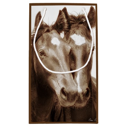 Pferdeportrait III Kleine Geschenktüte (Rückseite)