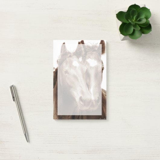 Pferdeportrait III Post-it Klebezettel (Büro)