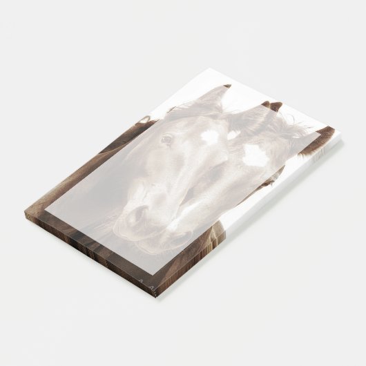 Pferdeportrait III Post-it Klebezettel (angewinkelt)