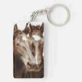 Pferdeportrait III Schlüsselanhänger (Rückseite)