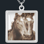 Pferdeportrait III Versilberte Kette<br><div class="desc">Tiere</div>