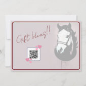 Pferdeportrait in Mauve Einladung (Rückseite)