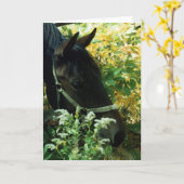 Pferdeportrait Karte (Gelbe Blume)