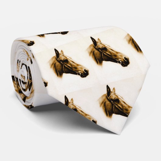 Pferdeportrait Krawatte (Gerollt)