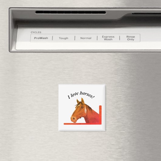 Pferdeportrait Magnet (In Situ (Geschirrspüler))