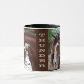 Pferdeportrait mit Namen Tasse (Zentrum)