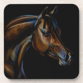 Pferdeportrait | Reitkork-Untersetzer Getränkeuntersetzer (Vorderseite)