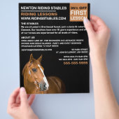 Pferdeportrait, Reitlehrer, Akademie Flyer (Hand)