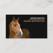 Pferdeportrait, Reitlehrer, Akademie Visitenkarte (Vorderseite)