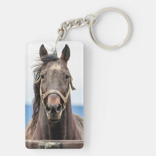 Pferdeportrait Schlüsselanhänger (Rückseite)