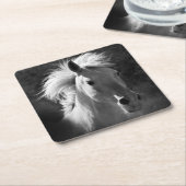 Pferdeportrait V Rechteckiger Pappuntersetzer (angewinkelt)