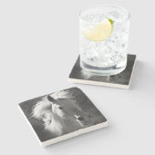 Pferdeportrait V Steinuntersetzer (Seitenansicht)