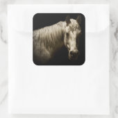 Pferdeportrait VI Quadratischer Aufkleber (Tasche)