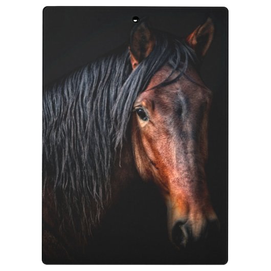 Pferdeportrait VII Klemmbrett (Rückseite)