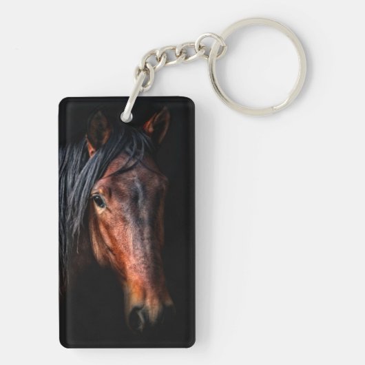 Pferdeportrait VII Schlüsselanhänger (Rückseite)
