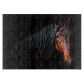 Pferdeportrait VII Schneidebrett (Vorderseite)