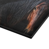 Pferdeportrait VII Schneidebrett (Ecke)