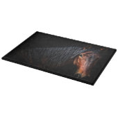 Pferdeportrait VII Schneidebrett (Ecke)