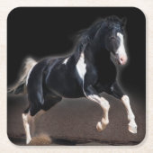 Pferdeportrait VIII Rechteckiger Pappuntersetzer (Vorderseite)