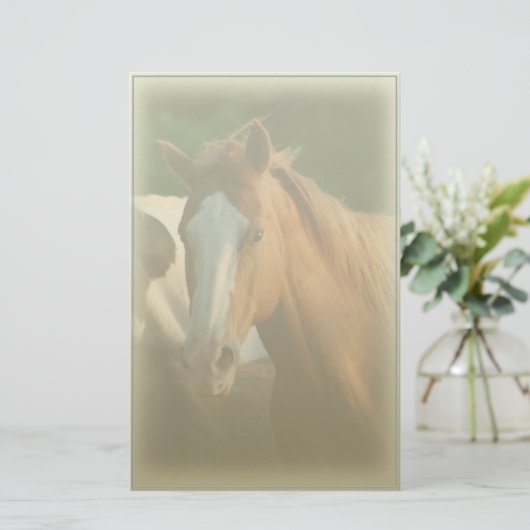 Pferdeporträt-Briefpapier Briefpapier (Stehend Vorderseite)