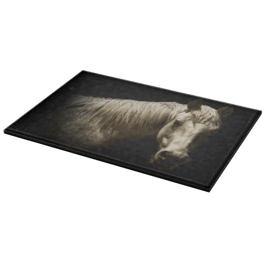 Pferdeporträt VI Schneidebrett (Ecke)