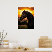 Pferdeposter Reitkunst Poster (Küche)