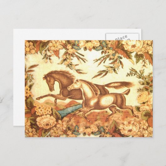 Pferdepostkarte 2 postkarte (Vorne/Hinten)