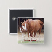 PferdePower! Knopf Button (Vorne & Hinten)