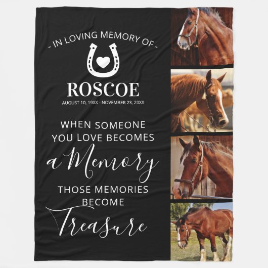 Pferdepräsent - Pferde Fleecedecke (Vorderseite)