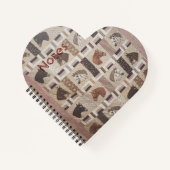 Pferdequilt mit Text Notizblock (Vorderseite)