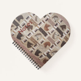 Pferdequilt mit Text Notizblock